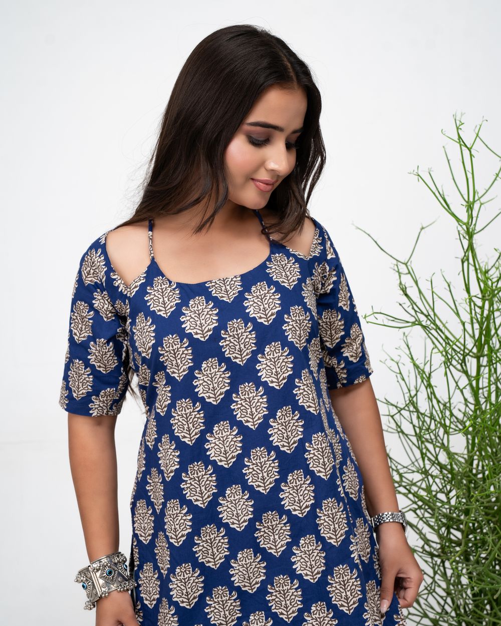 Royal Blue Short Kurti